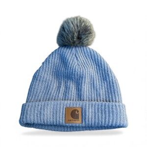 Carhartt Grey Unisex Pom Pom Winter beanie